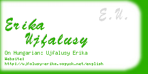 erika ujfalusy business card